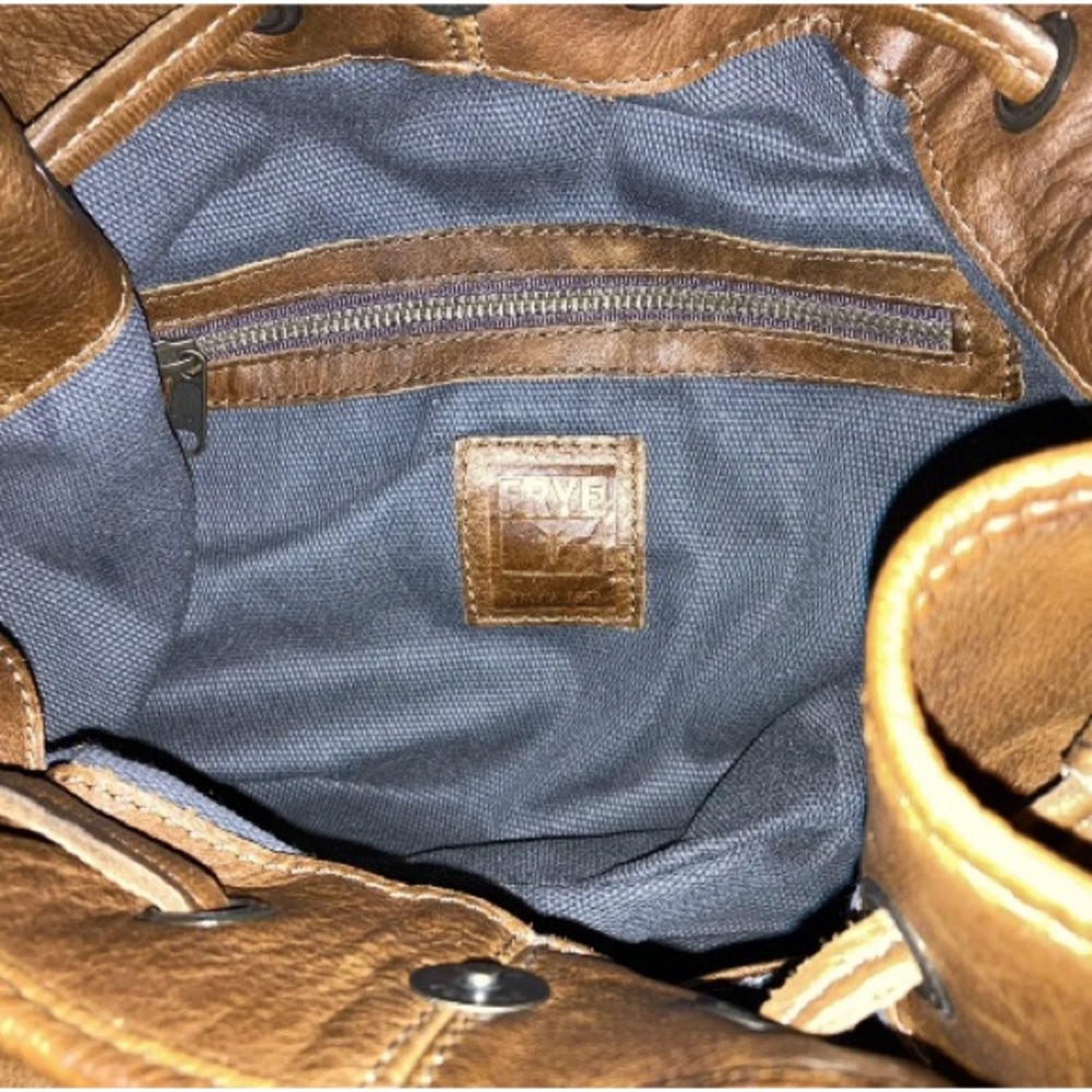 Frye Brook Genuine Leather Drawstring Shoulder Ba… - image 4